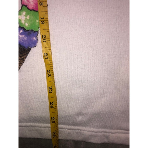 Blair Sweatshirt Womens L White Fleece Cardigan Ice Cream Cone Pop‎ Vintage 90s - Picture 8 of 8